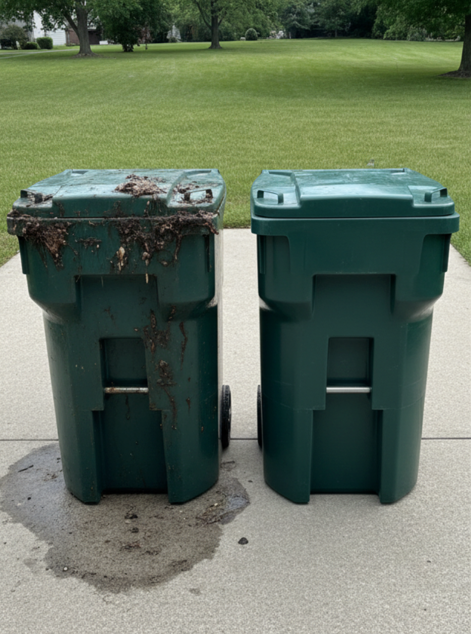 Before Trash Bin Cleaning